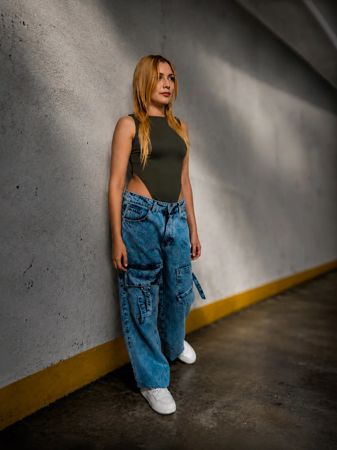 Body verder para combinar con jeans anchos
