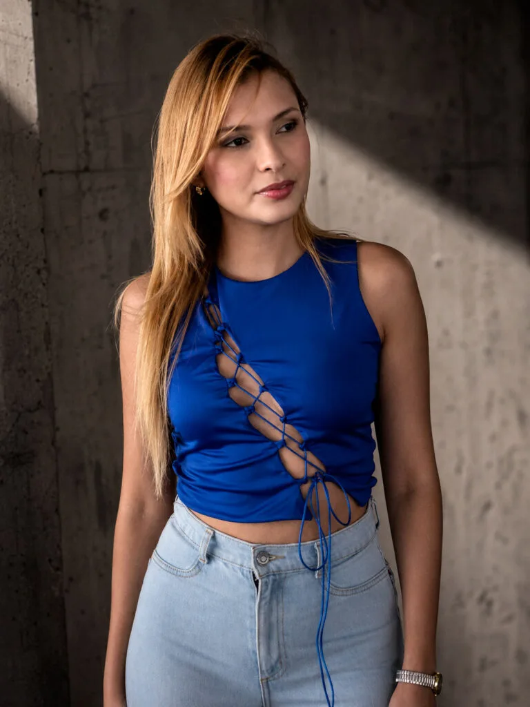Crop Top Amalia Azul
