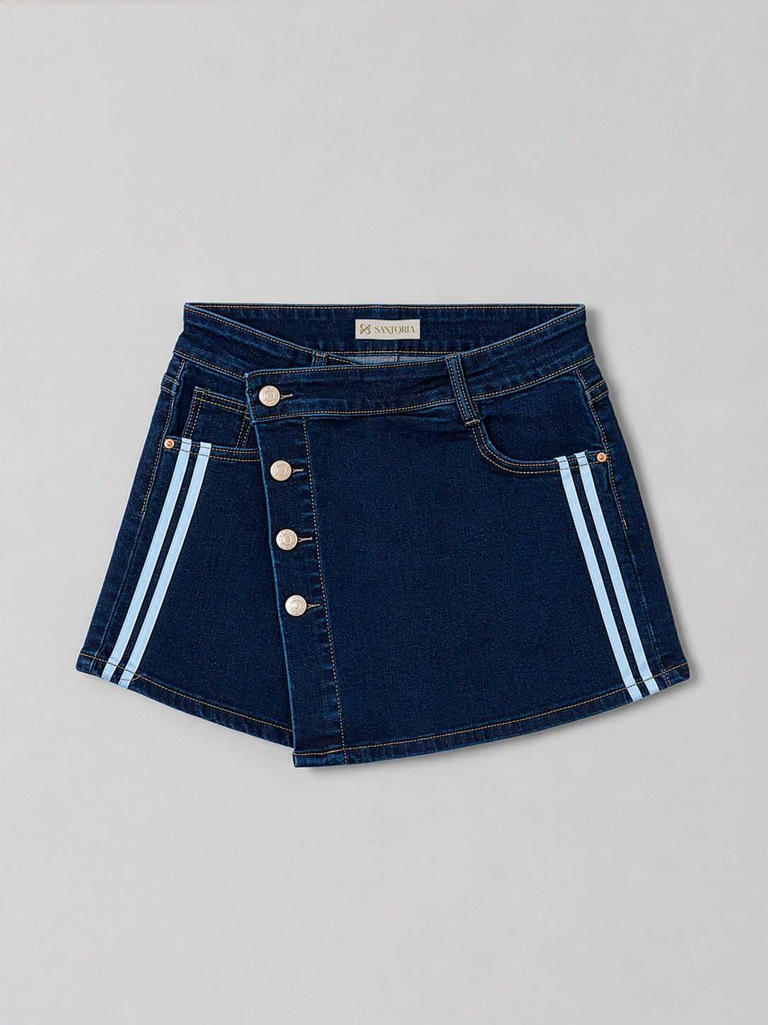 Falda Pantalón Fiorella Azul Oscuro - vista adicional 2