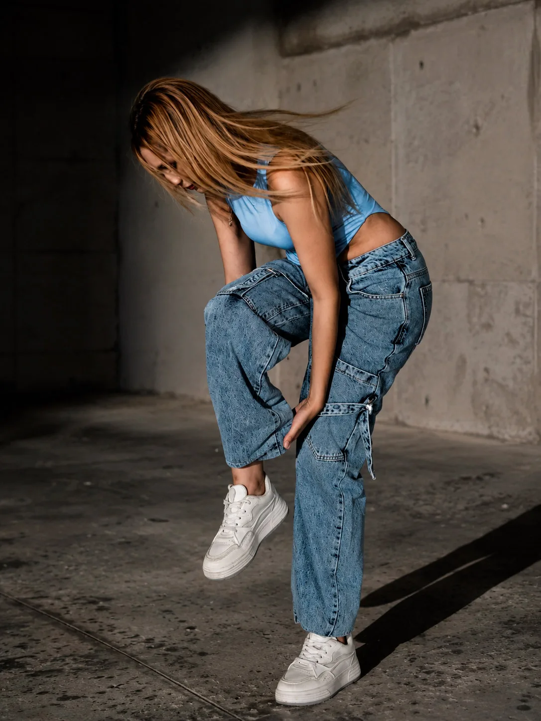 Outfit con jean ancho para mujer Santoria